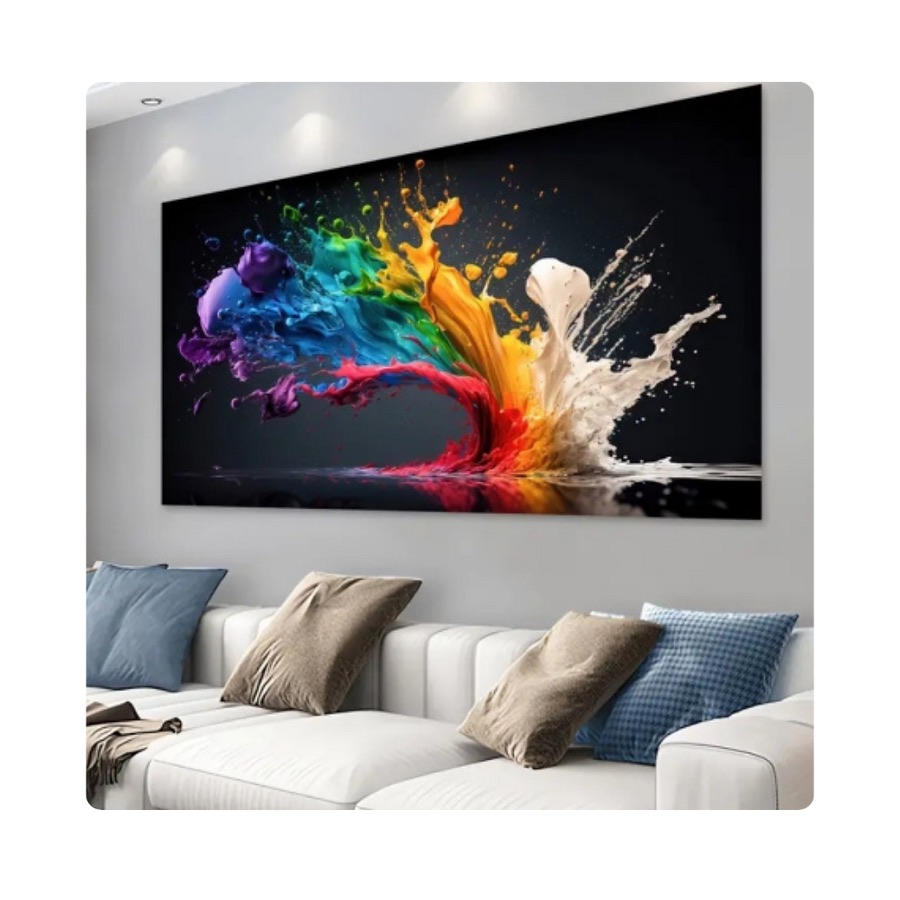 Large-format printed wall art and creative print example